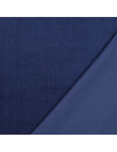Tissu velours côtelé coton - Cobalt