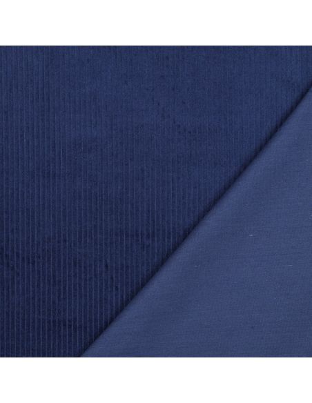 Tissu velours côtelé coton - Cobalt