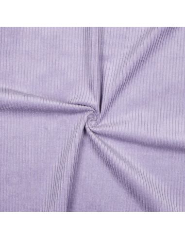 Tissu velours côtelé coton - Lilas