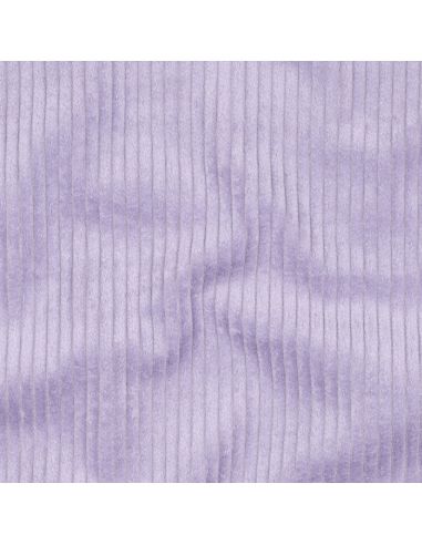 Tissu velours côtelé coton - Lilas