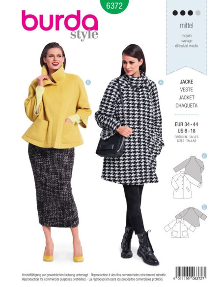 Patron de veste - Burda 6372