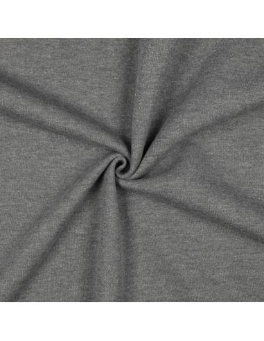 Tissu sweat pailleté - Gris foncé