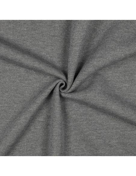 Tissu sweat pailleté - Gris foncé