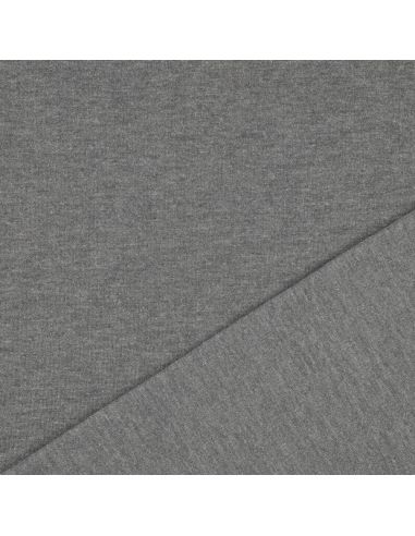 Tissu sweat pailleté - Gris foncé