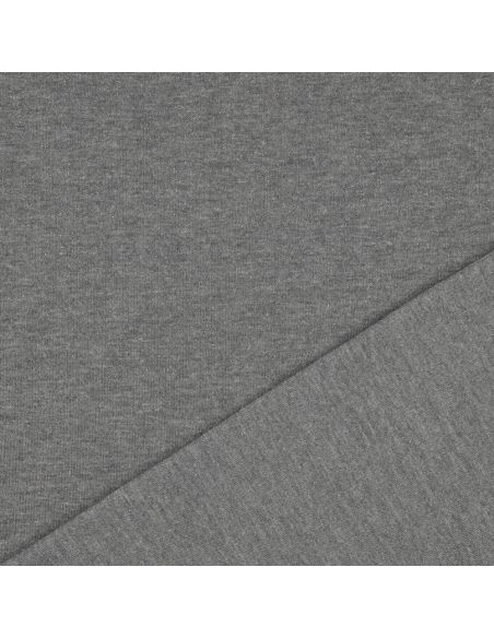 Tissu sweat pailleté - Gris foncé