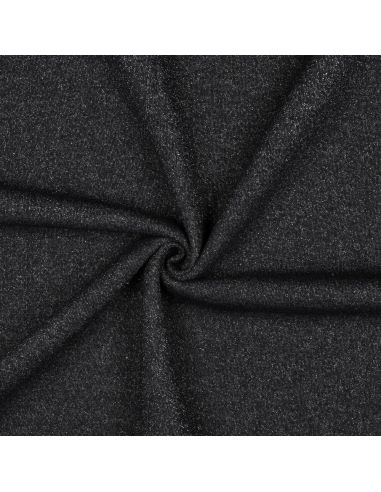 Tissu sweat pailleté - Noir