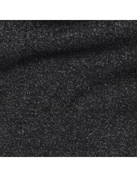 Tissu sweat pailleté - Noir