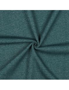 Tissu sweat pailleté - Bleu pétrole