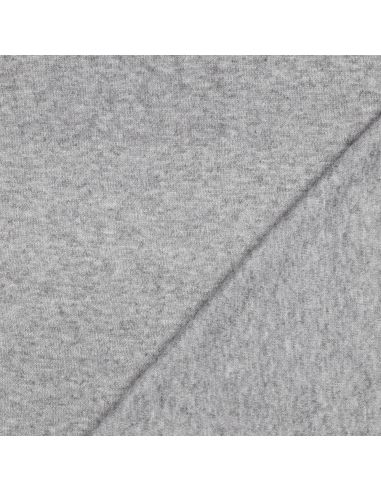 Tissu maille tricot mélangé - Gris