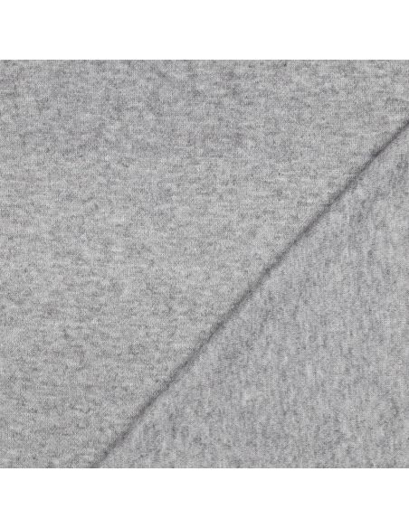 Tissu maille tricot mélangé - Gris
