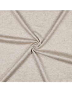 Tissu maille tricot mélangé - Beige