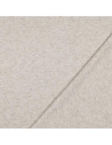 Tissu maille tricot mélangé - Beige