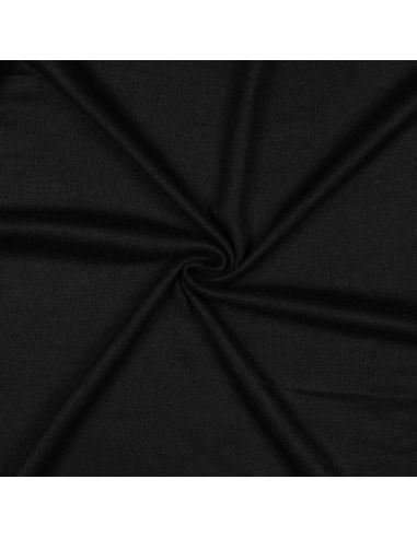 Tissu maille tricot mélangé - Noir