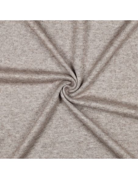 Tissu maille tricot mélangé - Taupe