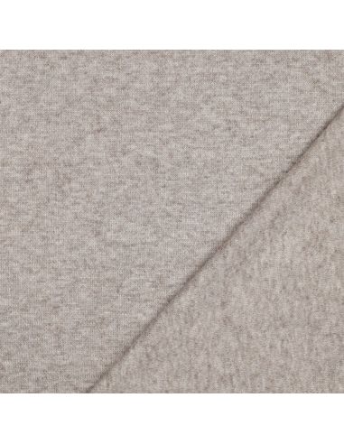 Tissu maille tricot mélangé - Taupe