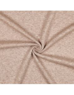 Tissu maille tricot mélangé - Canelle