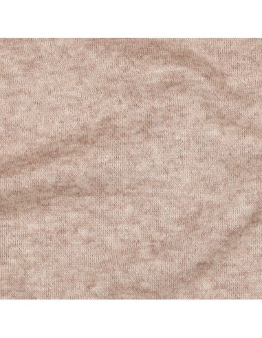Tissu maille tricot mélangé - Canelle