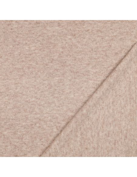 Tissu maille tricot mélangé - Canelle