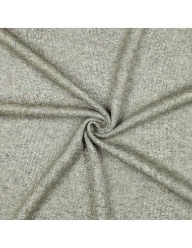 Tissu maille tricot mélangé - Vert amande