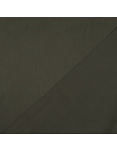 Tissu satin de coton - Vert armée