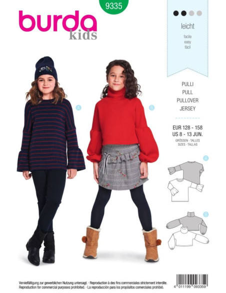 Patron de pull - Burda 9335