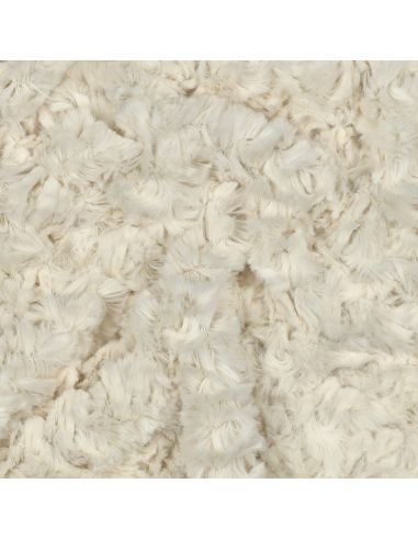 Tissu fausse fourrure - Écru