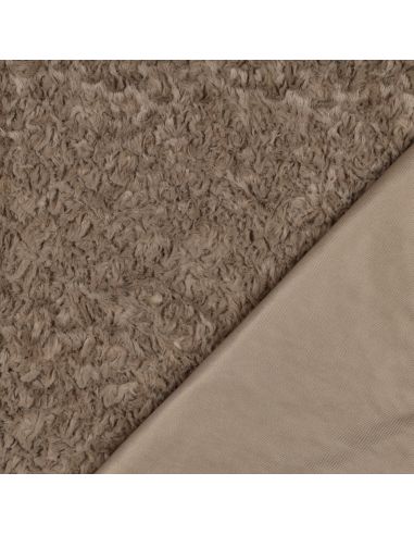Tissu fausse fourrure - Marron