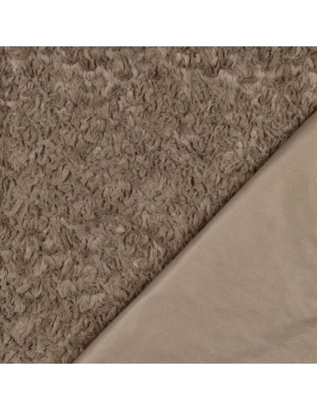 Tissu fausse fourrure - Marron