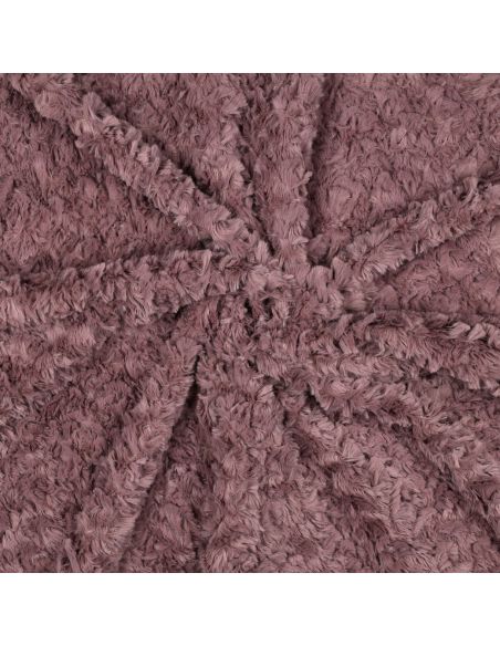 Tissu fausse fourrure - Vieux rose