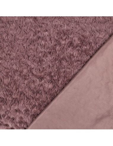 Tissu fausse fourrure - Vieux rose