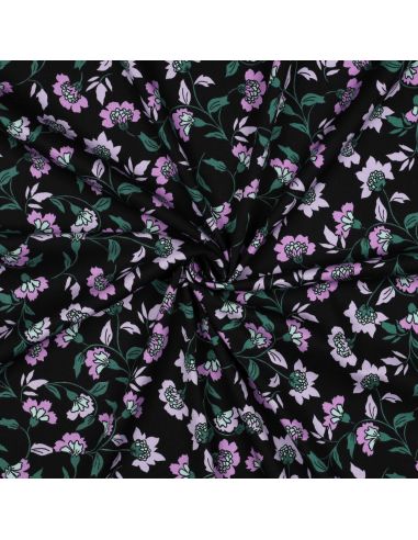 Tissu viscose lourde stretch Rosella - Noir