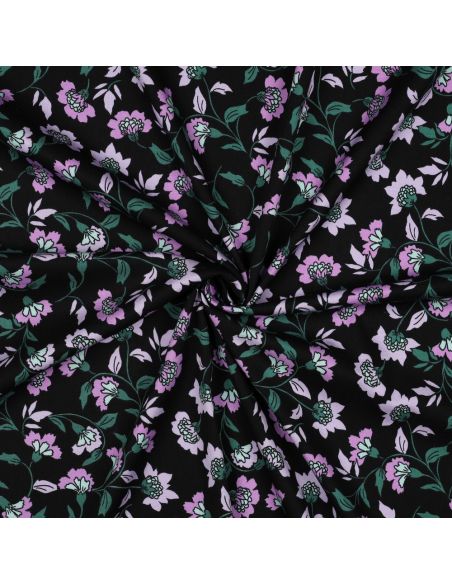 Tissu viscose lourde stretch Rosella - Noir