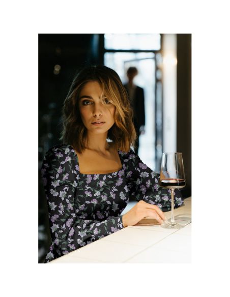 Tissu viscose lourde stretch Rosella - Noir