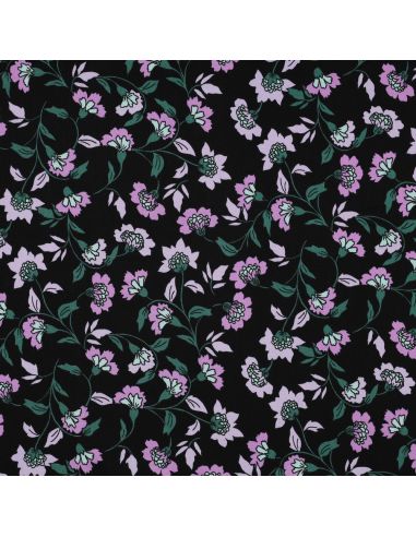 Tissu viscose lourde stretch Rosella - Noir