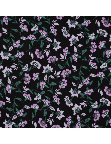 Tissu viscose lourde stretch Rosella - Noir