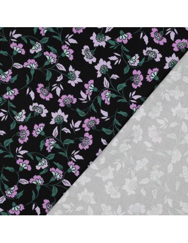 Tissu viscose lourde stretch Rosella - Noir