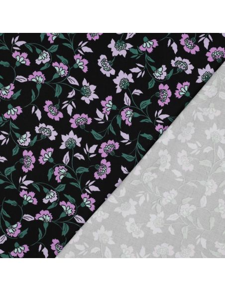 Tissu viscose lourde stretch Rosella - Noir