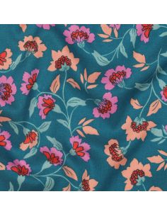 Tissu viscose lourde stretch Rosella - Bleu pétrole 2