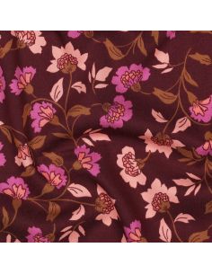 Tissu viscose lourde stretch Rosella - Bordeaux 2