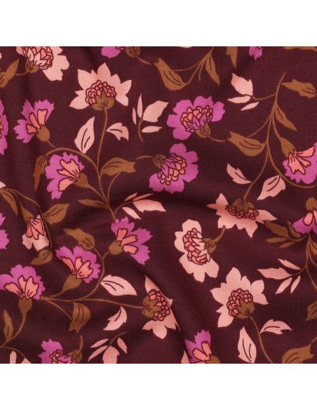 Tissu viscose lourde stretch Rosella - Bordeaux