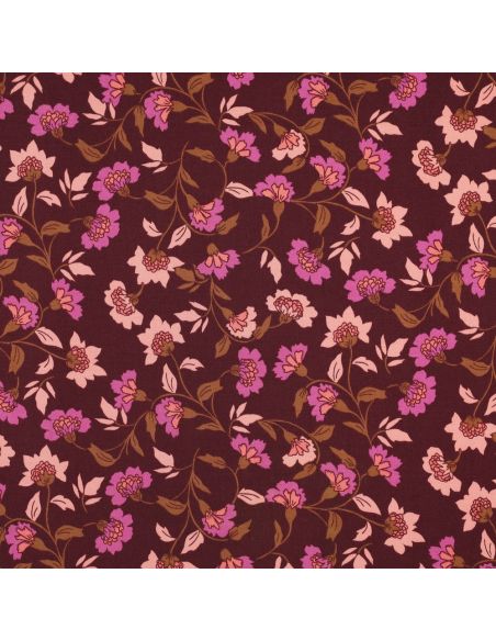 Tissu viscose lourde stretch Rosella - Bordeaux