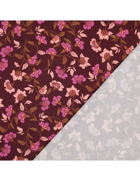 Tissu viscose lourde stretch Rosella - Bordeaux