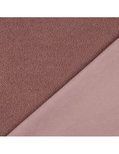 Tissu polaire Teddy double face - Blush