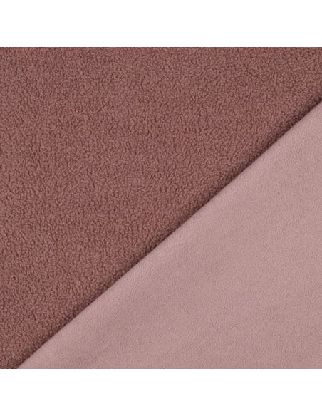 Tissu polaire Teddy double face - Blush