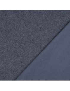 Tissu polaire Teddy double face - Jeans