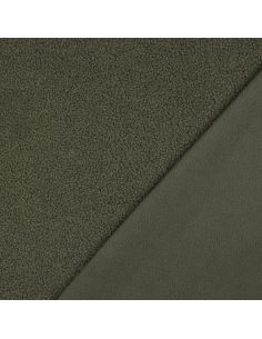 Tissu polaire Teddy double face - Kaki