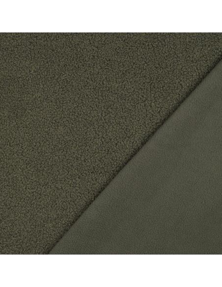 Tissu polaire Teddy double face - Kaki
