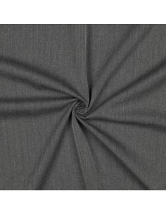 Tissu chevrons stretch fin - Gris 2