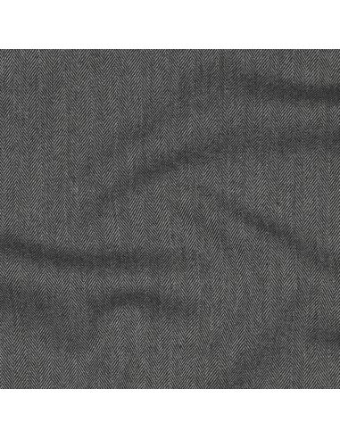 Tissu chevrons stretch fin - Gris