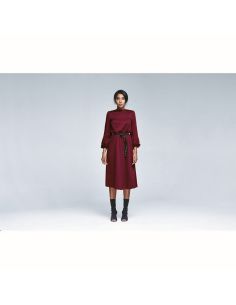 Tissu micro satin touché soie - Bordeaux 2